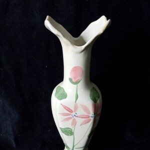 Mid Century Hand painted Vase 11” High