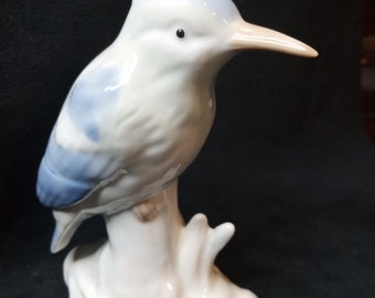 Porcelain Bird On Branch Figurine