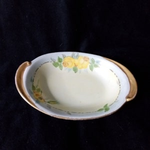 Vintage Hand Painted Dish Floral Design 6.25&quot;