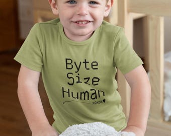 Byte Size Human SVG PNG | Funny Tech Baby Onesie Design | Geek Baby Quote | Nerdy Baby SVG | Cute Programmer Baby Shirt File