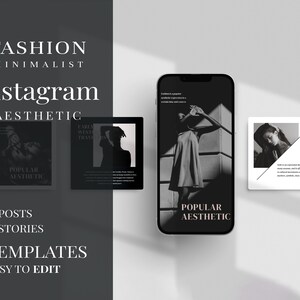 Fashion Minimalist and Elegant Instagram Posts & Stories Template
