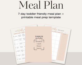 Toddler Meal Plan Template Kids Meal Plan Kids Template Toddler Meal Plan Template Printable Kids Meal Planner