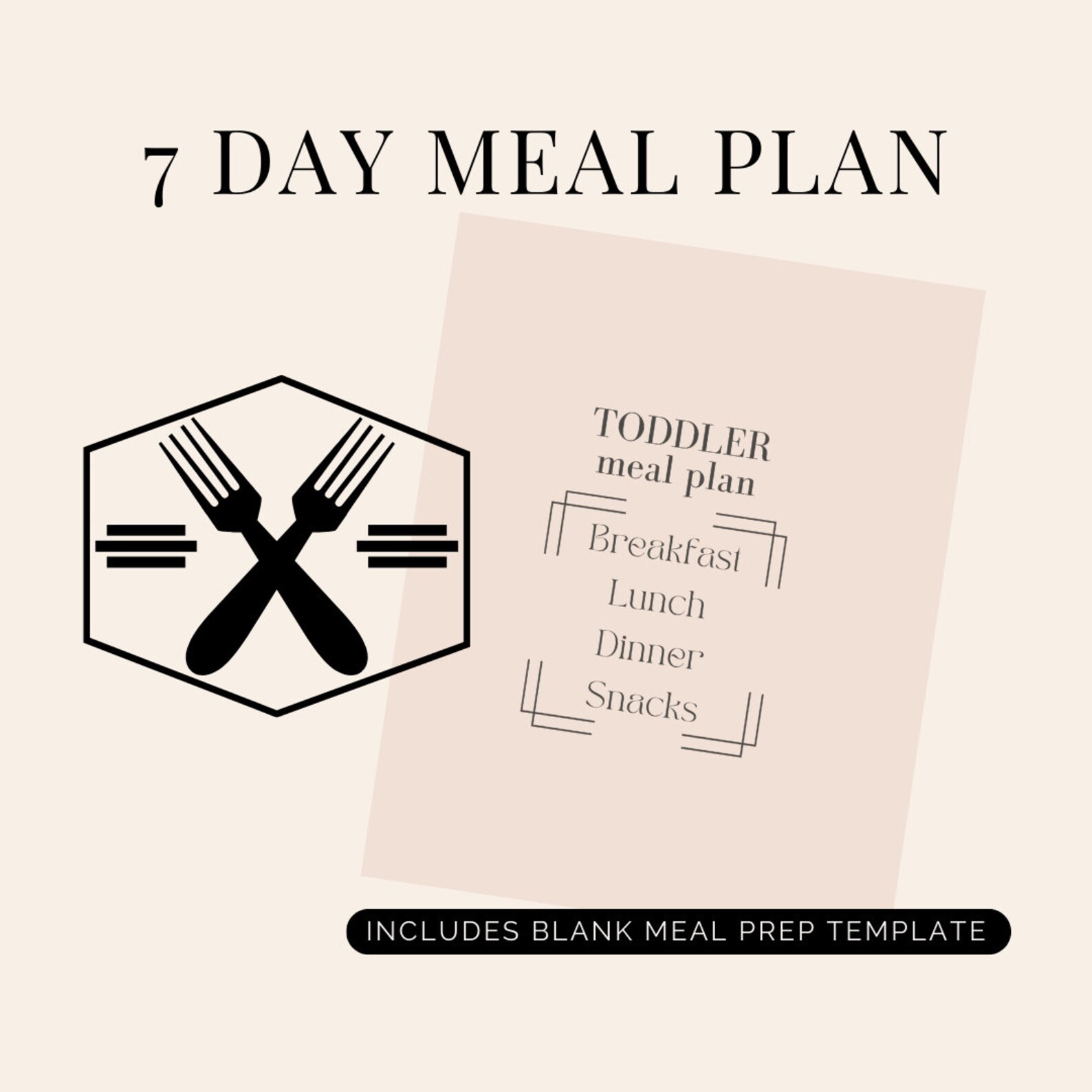 Kids Meal Plan Template Toddler Meal Plan Kids Template Meal Planning ...