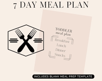 Kids Meal Plan Template Toddler Meal Plan Kids Template Meal Planning Toddler Meal Plan Template Baby Led Weaning