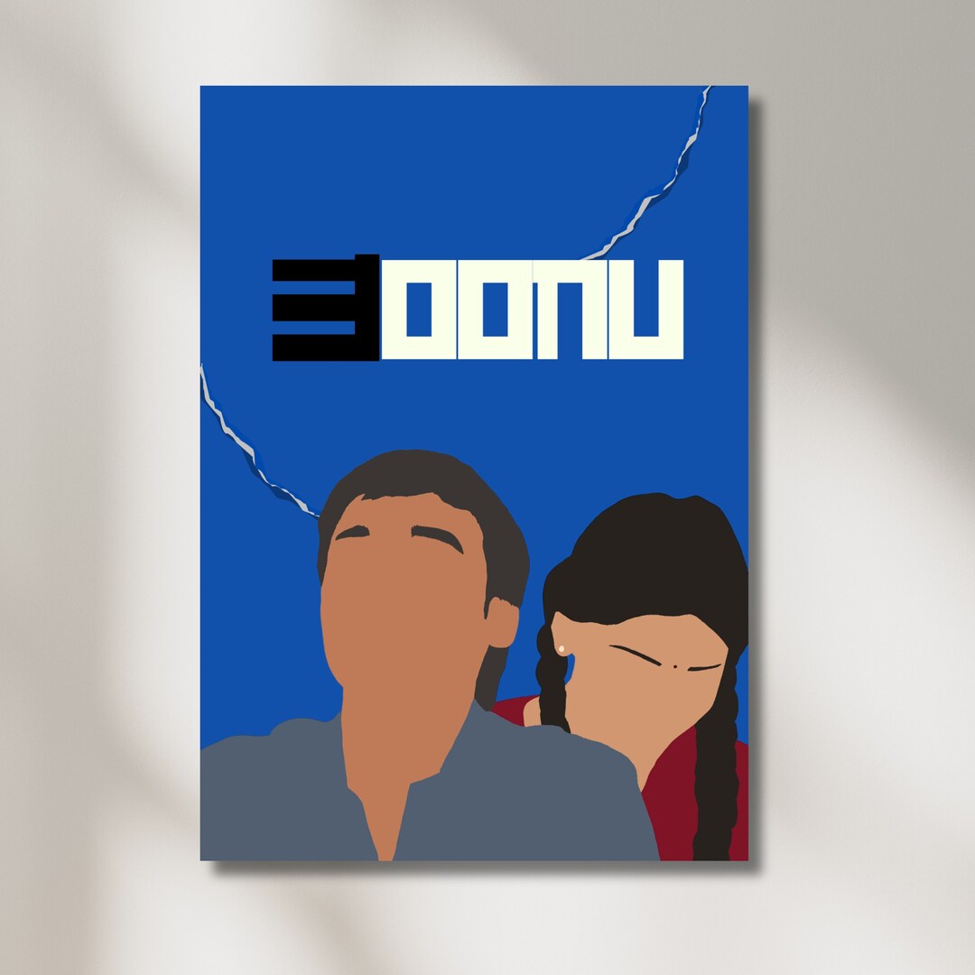 Moonu Tamil Movie Poster Dhanush Shruti Hassan Cartoon