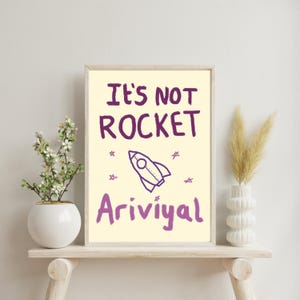 It&#39;s not Rocket Ariviyal | Tamil Idiom Poster | Tamil Culture | Minimal Home Decor | Tamil Qoute Print | Tamil Painted Wall Art | A4 | A3