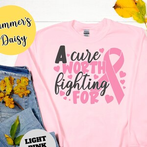 Breast Cancer Awareness Sweatshirt, kankerbewustzijnsmaand, we dragen roze in oktober, roze shirts, borstkanker t-shirt, roze lint tshirt