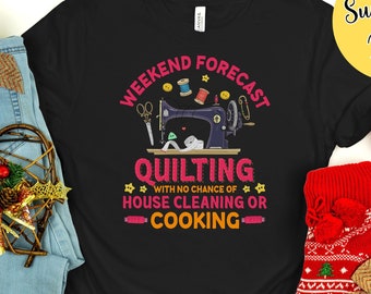 Camiseta acolchada divertida, regalo de Navidad para quilter, regalo de acolchado, camiseta linda, camisa de quilters humorística, camiseta de retiro de edredón, camiseta acolchada