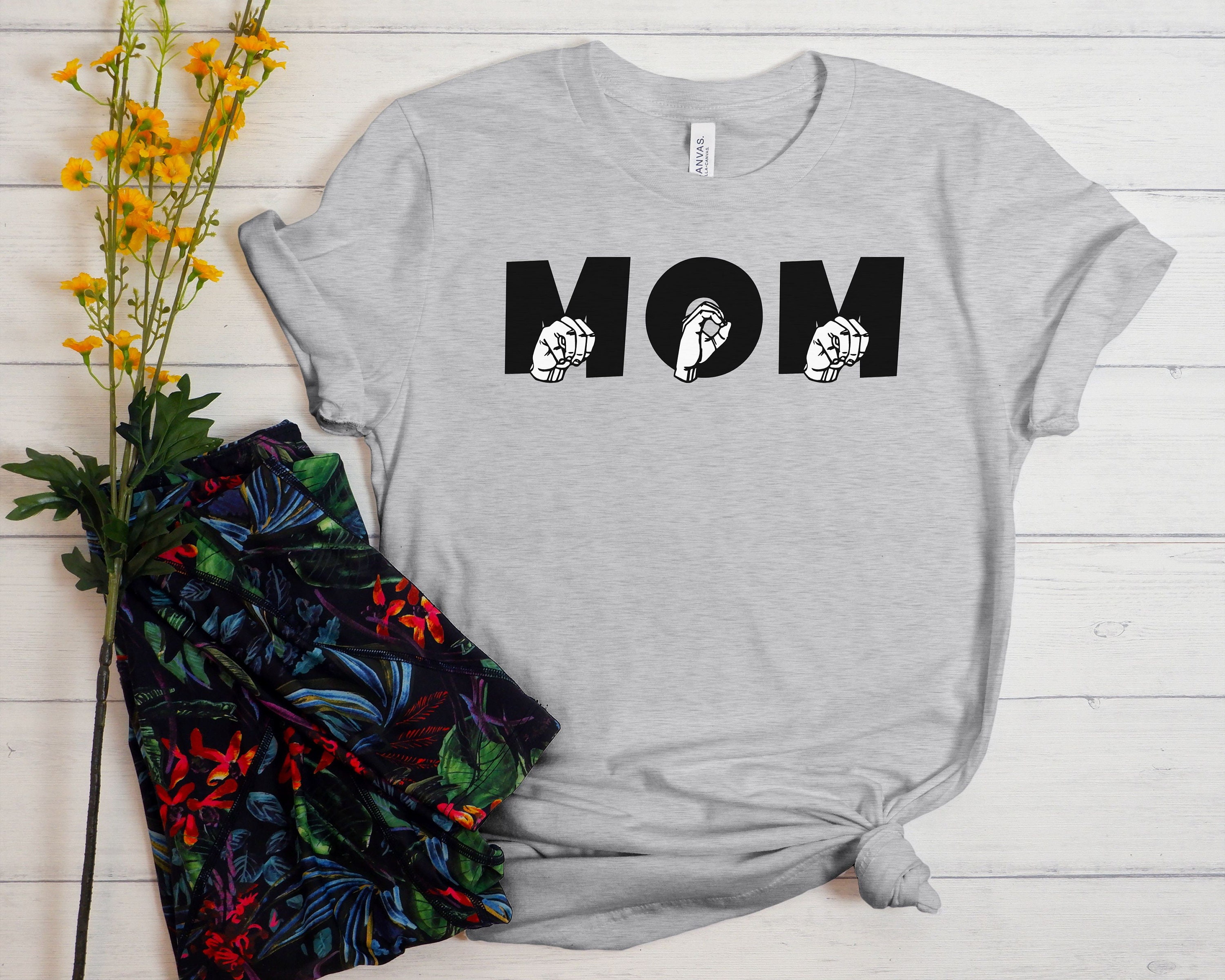 ASL Mom T-shirt, Sign Language Shirt, Mom Tees, Gift for Mom, Birthday
