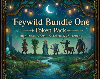 Feywild Tokens for DnD, Pathfinder, Roll20 & Foundry VTT - Bundle 1