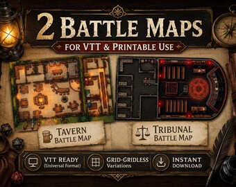 Tribunal Below the Tavern Map Bundle for VTT and Print - D&D