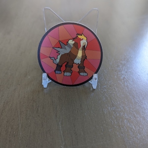 Entei Stained Glass Sticker