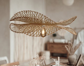 Cabras bamboe hanglamp van hoge kwaliteit. Keuzes van de ontwerper. Handgemaakte verlichting voor slaapkamer, woonkamer, keukeneiland, woondecoratie keuken