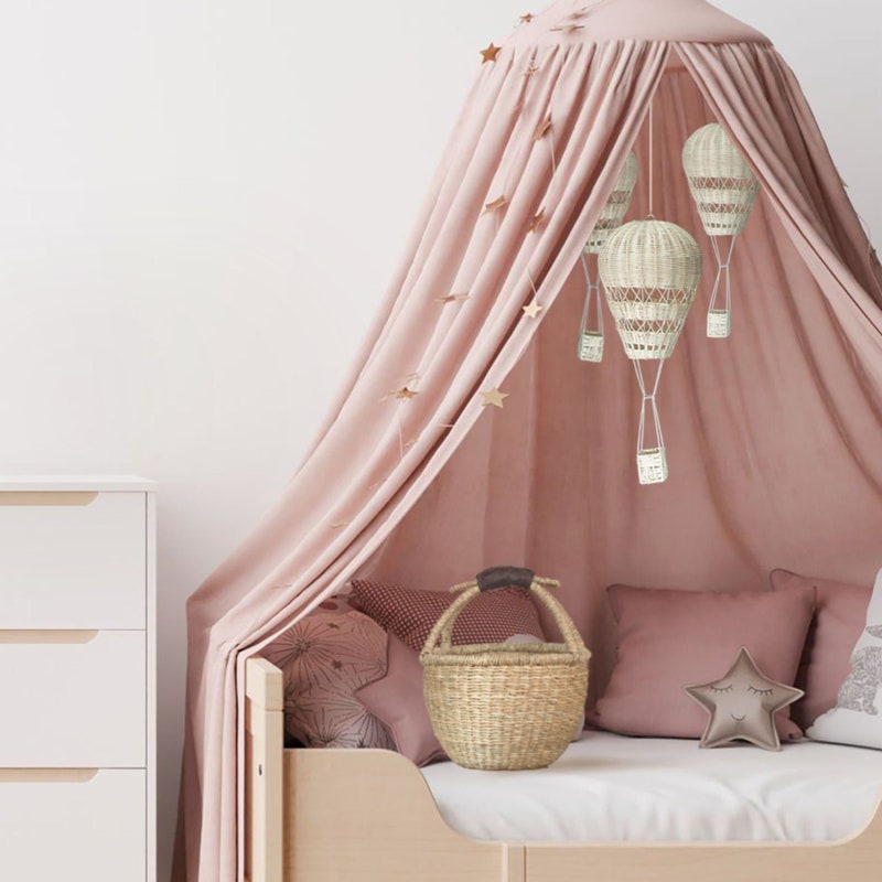 Rattan Hot Air Balloon Nursery Hanging main image 1
