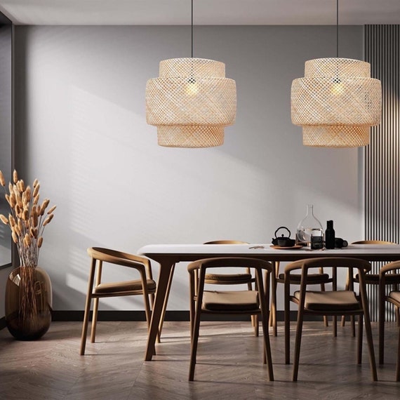 High Quality- Pendant Light,Bamboo Light Fixture,Rattan Pendant Light,Bamboo Lampshade,Rattan Light,Handmade Light,Wicker Lampshade.