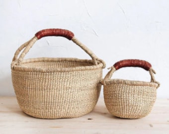 Handwoven Bolga Basket. Picnic Basket. Handmade Bolga Seagrass Organizer. Eco Friendly Picnic Basket. Handmade Picnic Basket. High Quality