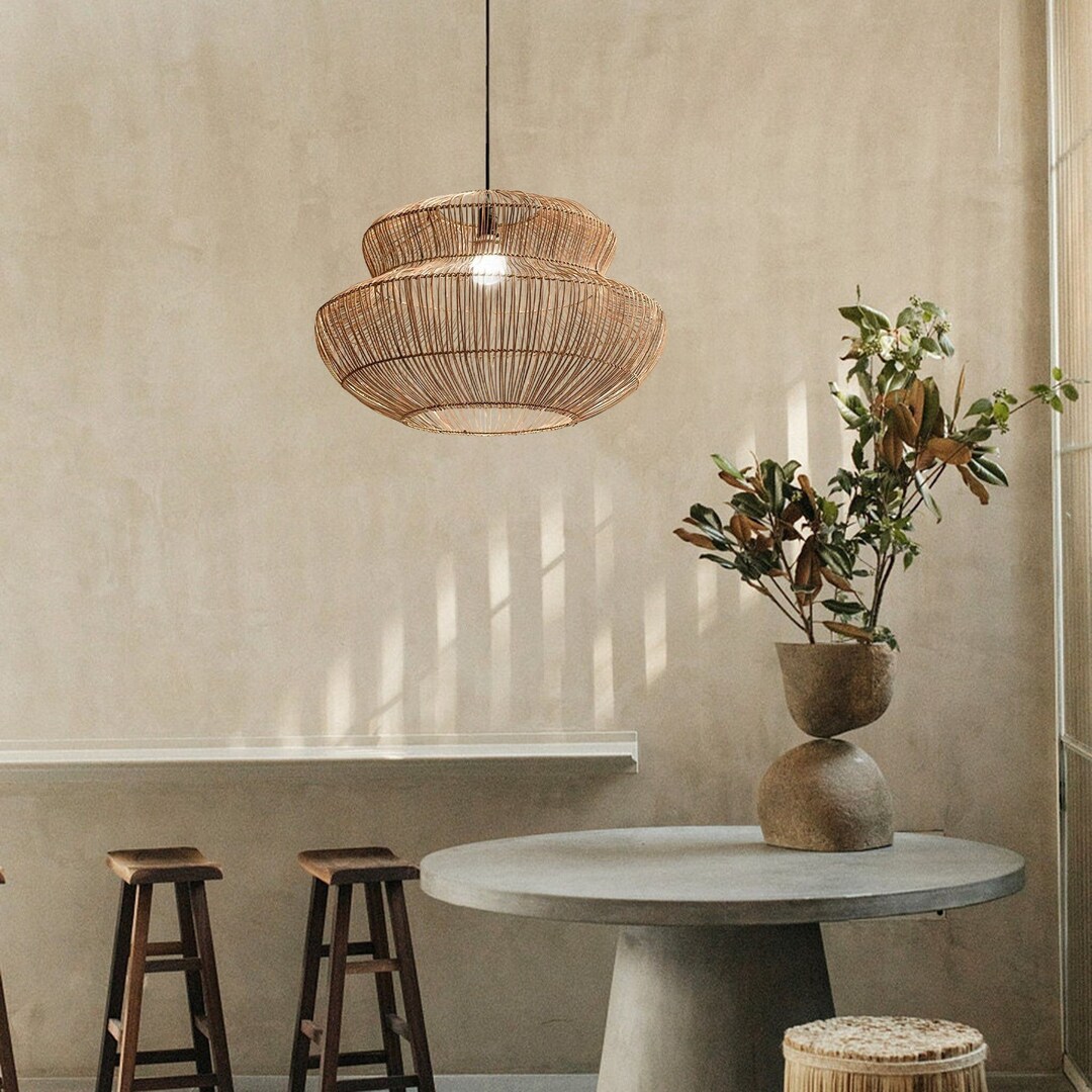 Bali Rattan Pendant Light. Unique Design Rattan Furniture Etsy Australia