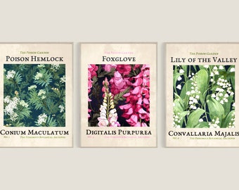 Poison Garden Art Prints – Deadly Plants, Floral Wall Decor (Digital Download)