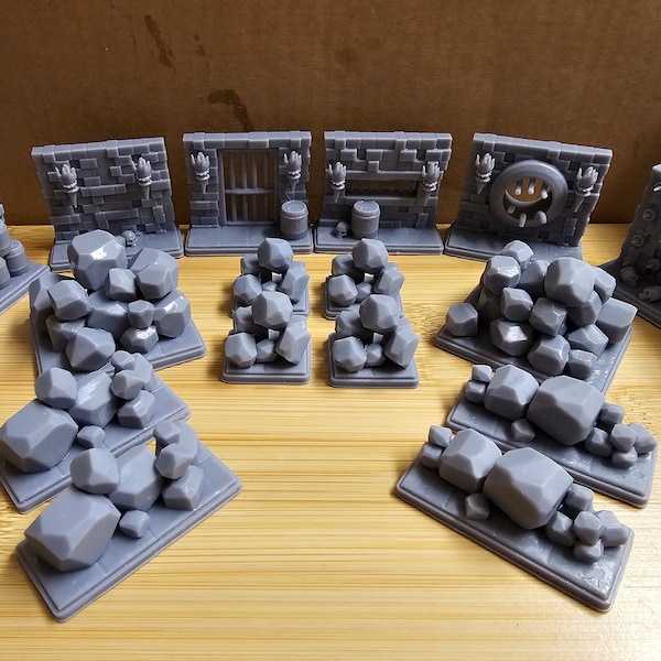 Heroquest wall and rock fall upgrade pack