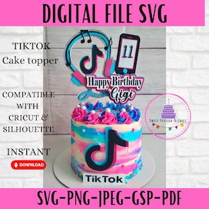TikTok taarttopper SVG