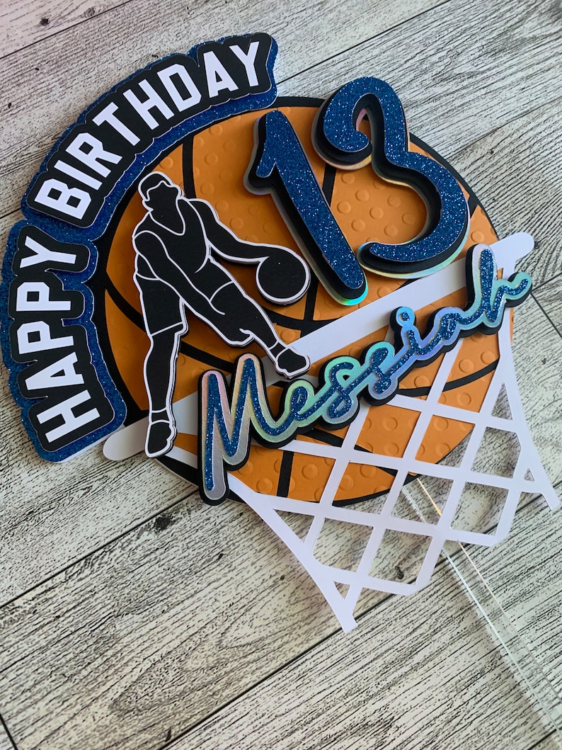 Basketball Cake Topper Etsy