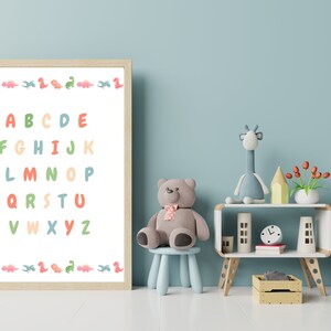 Dinosaur Printable Alphabet Poster