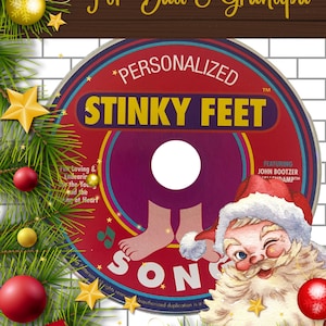 Piosenka świąteczna „Grandpa Stinky Feet” – MP3 i wydrukowana kartka świąteczna