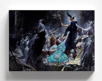 Almas nas margens do Acheron de Adolf Hirémy-Hirschl (1898) | Simbolismo, Arte Mitológica (D0017)