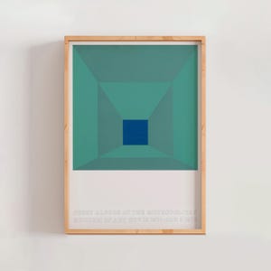 Josef Albers Vintage 1971 Mid Century Modern Museum Exhibition Poster, Geometric Abstract Contemporary Wall Art, Modern Gallery (A0667)