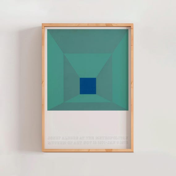 Josef Albers Vintage 1971 Mid Century Modern Museum Exhibition