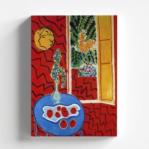 Red Interior. Still Life on a Blue Table by Henri Matisse 1947 | Fauvist Still Life Art Print (B4800)