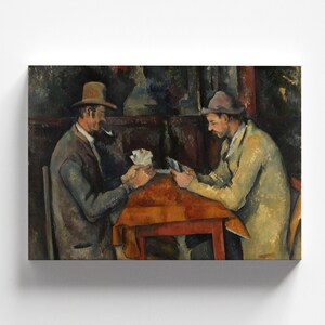 Les joueurs de cartes (Les Joueurs de cartes) de Paul Cézanne 1895 | Impression d'art postimpressionnisme (B4472)