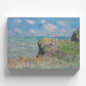 The Cliff Walk at Pourville by Claude Monet 1882 | Impressionism Art Print (B3652)