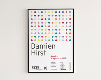 Damien Hirst Tate Modern Poster London 2012 P2337 | Home Decor Poster | Housewarming Gifts