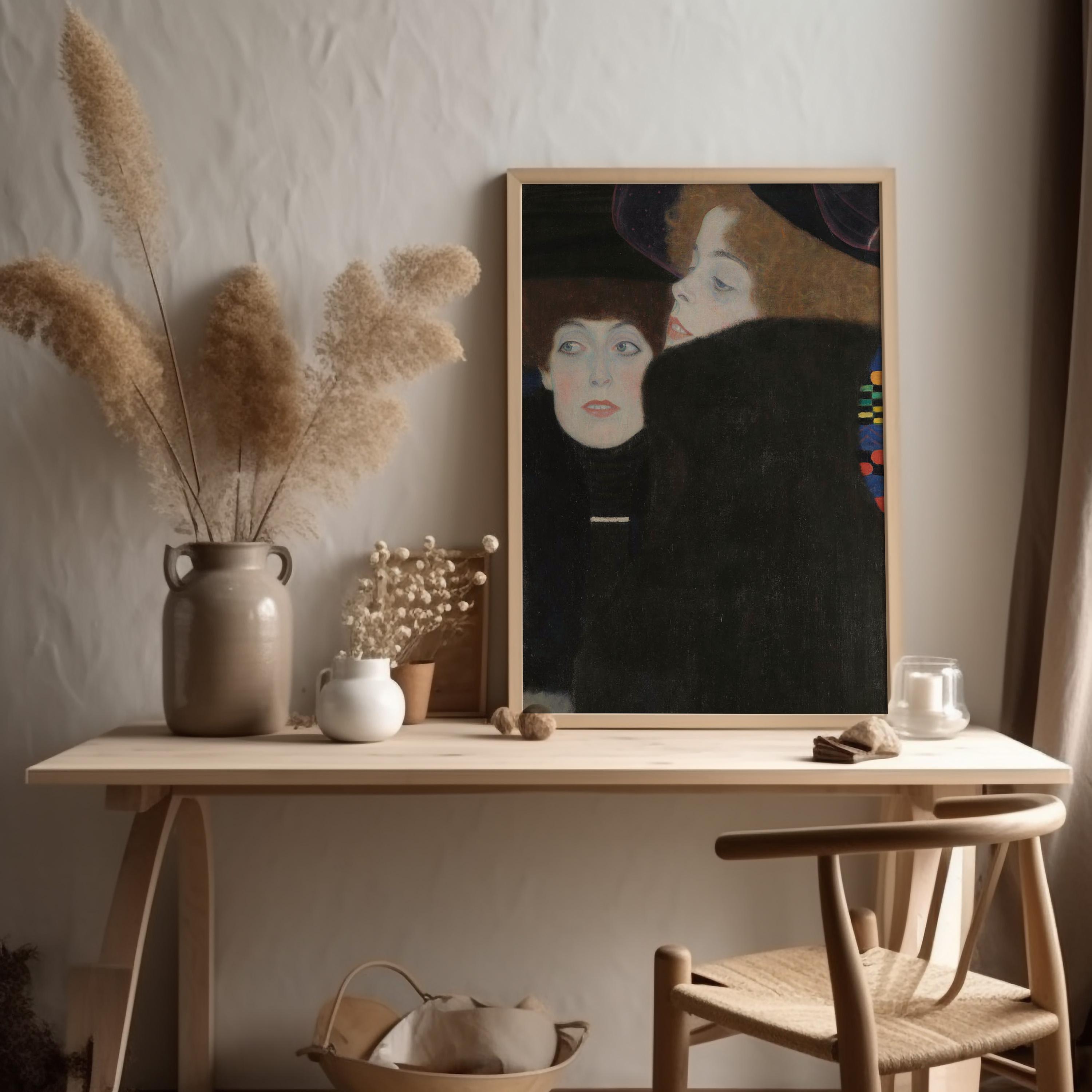 Friends I (the Sisters) by Gustav Klimt (1907) | Art Nouveau