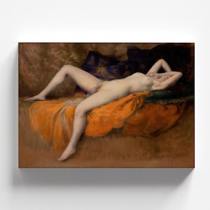 Naked Woman Lying Down by Albert-Joseph Pénot | Academic Art Print (B4163)