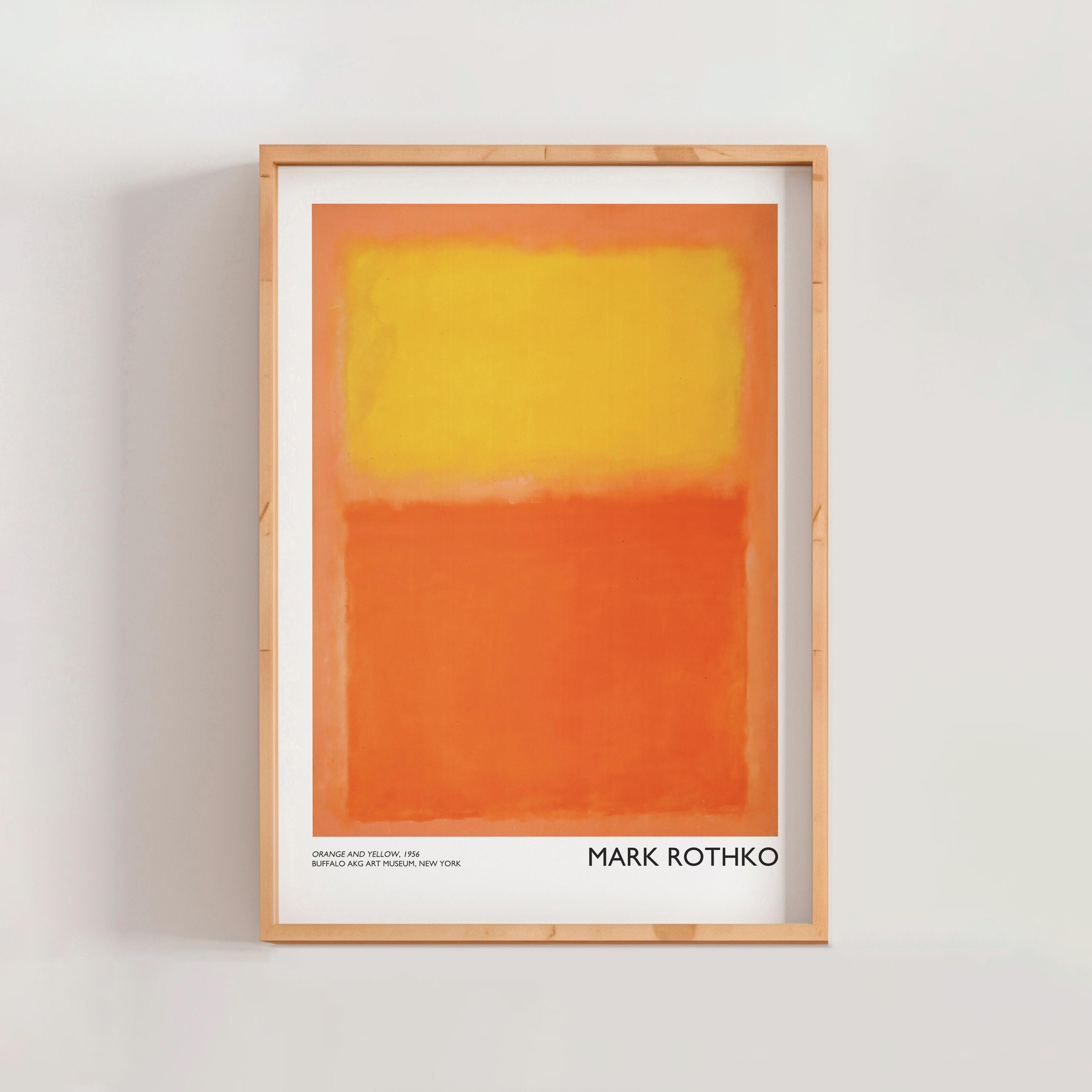 Mark Rothko A Retrospective Poster, Vintage Abstract Modern Art