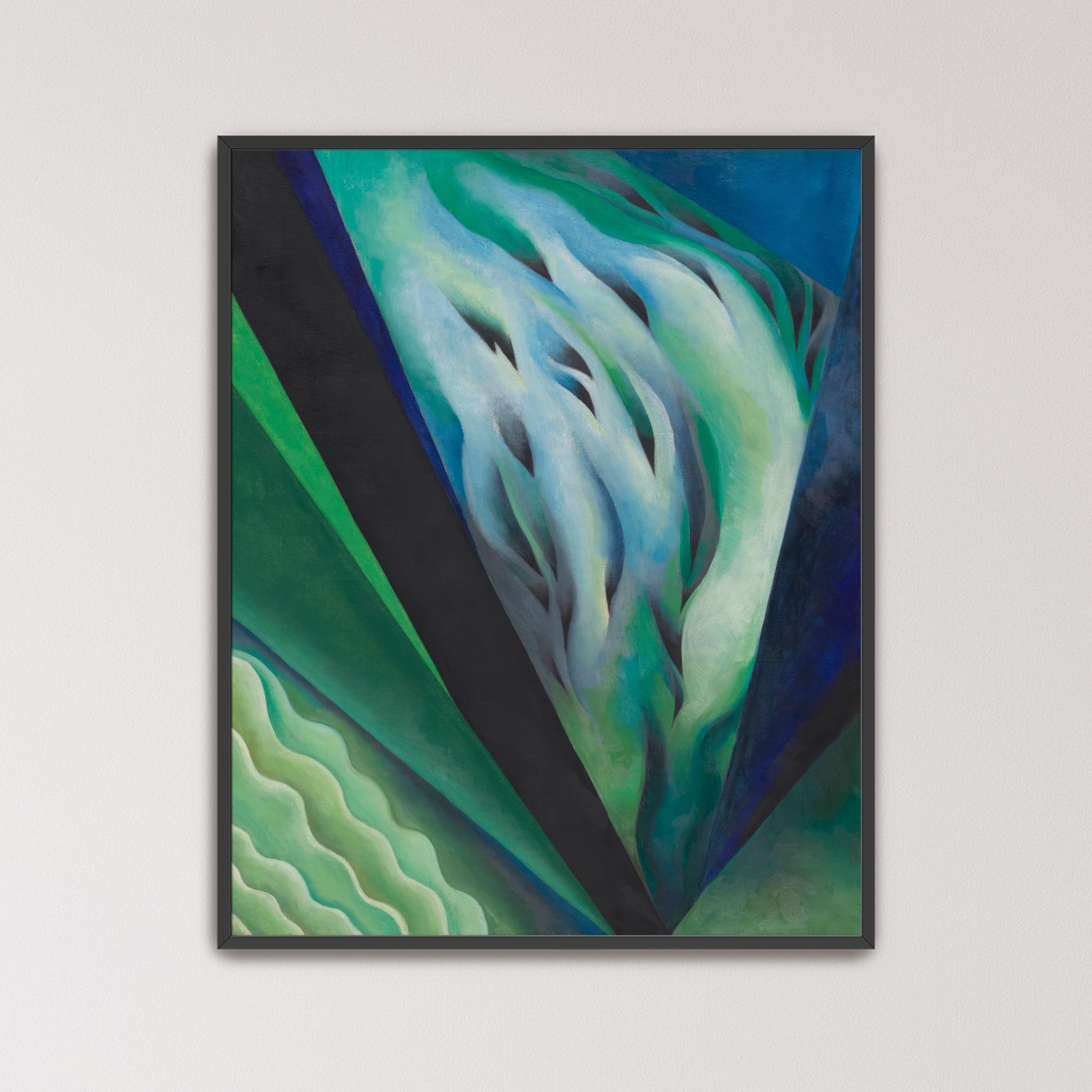 Blue and Green Music by Georgia O'keeffe Poster Print | Curved