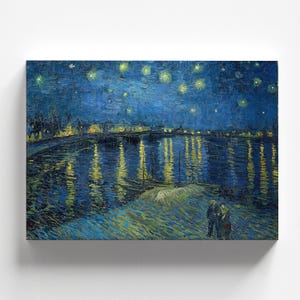 Starry Night Over the Rhone (Nuit Étoilée sur le Rhône) by Vincent van Gogh 1888 | Post-Impressionism Art Print (B4111)
