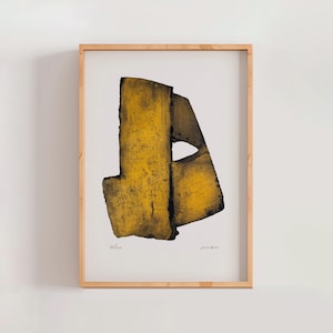 Pierre Soulages Print, Eau-forte No. 20 (R. XX), Abstract Art, Lithograph, Vintage Wall Art, Modern Gallery Wall Decor, Home Decor (A0353)