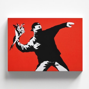 Love is in the Air (Flower Thrower) by Banksy 2003 | Street Art Print (B7986)