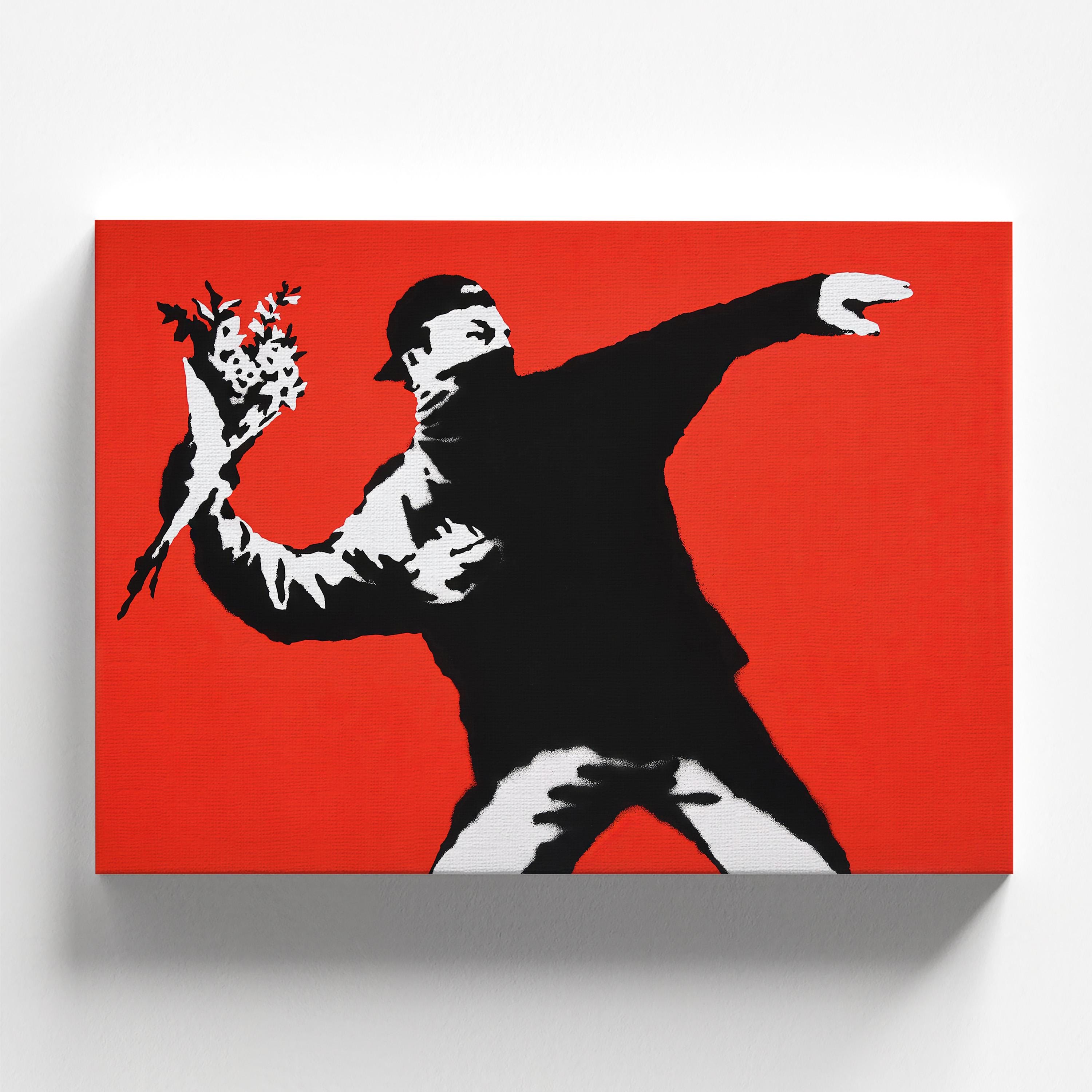 Love is in the Air (flower Thrower) by Banksy 2003 | Street Art