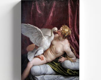 Vintage Ornate Leda And The Swan Metal Belt Buckle Vintage Belt Buckle Figural Leda and the Swan. Mythology 3D  main image 3