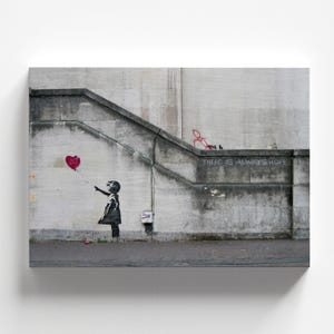 Chica con globo o Siempre hay esperanza, versión en South Bank de Banksy 2002 / Impresión de arte callejero (B7958)
