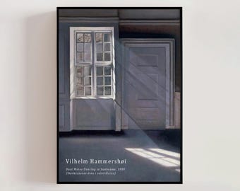Vilhelm Hammershøi Poster Print, Living Room Bedroom Wall Decor, Window Interior Home Decor, Modern Gallery Wall Decor, Gift Idea (A0220)