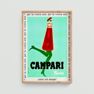 Franz Marangolo Campari Soda 1968 Poster, Vintage Italian Advertising Art, Retro Wall Decor, Gallery Print for Home or Bar (A0612)