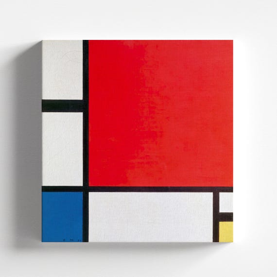 Mondrian Composition II in Red, Blue, and Yellow by Piet Mondrian