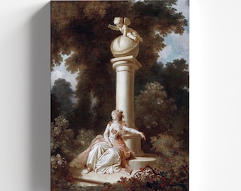 The Progress of Love: Reverie by Jean-Honoré Fragonard 1771-72 | Rococo Art Print (D1066)