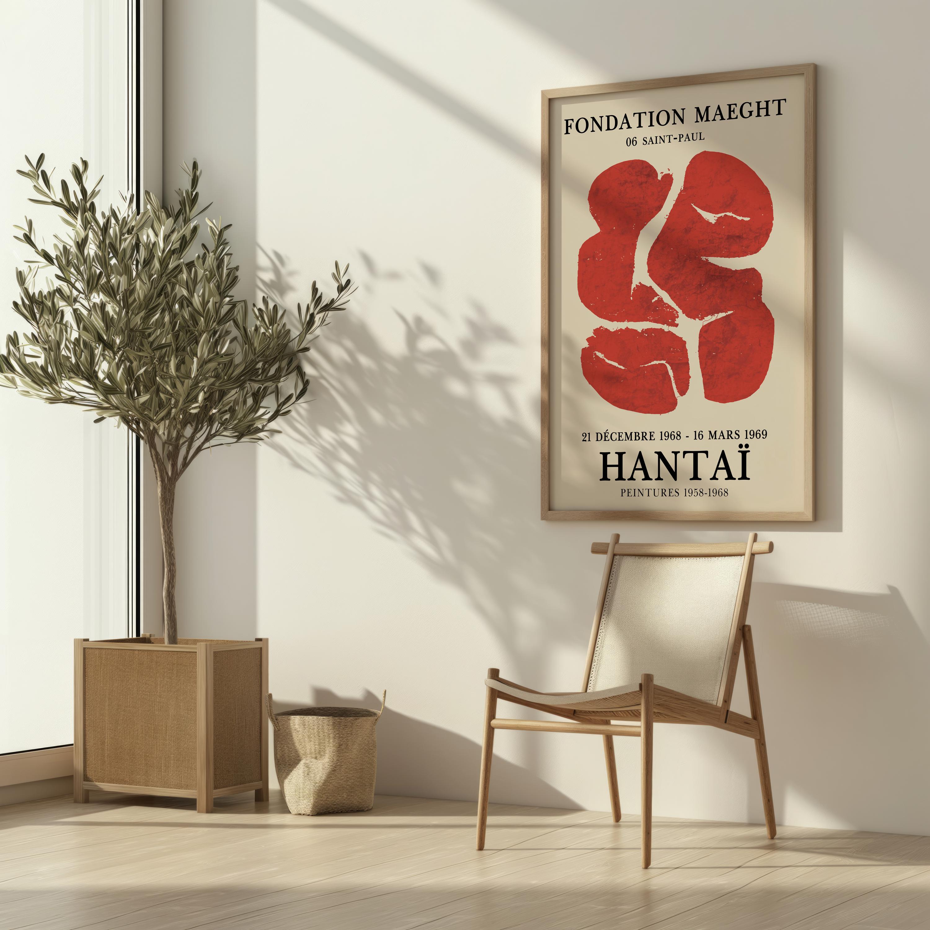 パリのGalerie maeght がIsami Hishidaに送った資料 Simon Hantai Galerie Maeght Exhibition Poster, French Mid Century