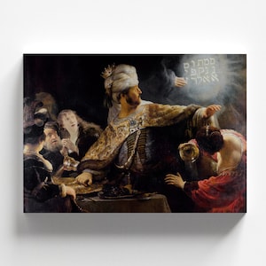 Belshazzar’s Feast by Rembrandt 1636 | Baroque Art Print (B3835)